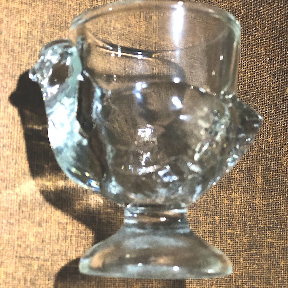 4 VTG Luminarc France Glass Chicken Egg Cups